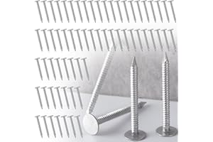 Tandefio 250 Pcs Aluminum Siding Nails 1-3/4 Inch Metal Aluminum Roofing Siding and Panel Nails to Fasten Roofing Felt Wood Decking Insulation Board