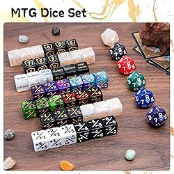 78 Pieces MTG Dice Set with Plus 1 Life Counter