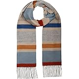 Accessories First Bold Stripe Scarf - Fashionable Womens Acrylic Woven Scarf with Twisted Fringes