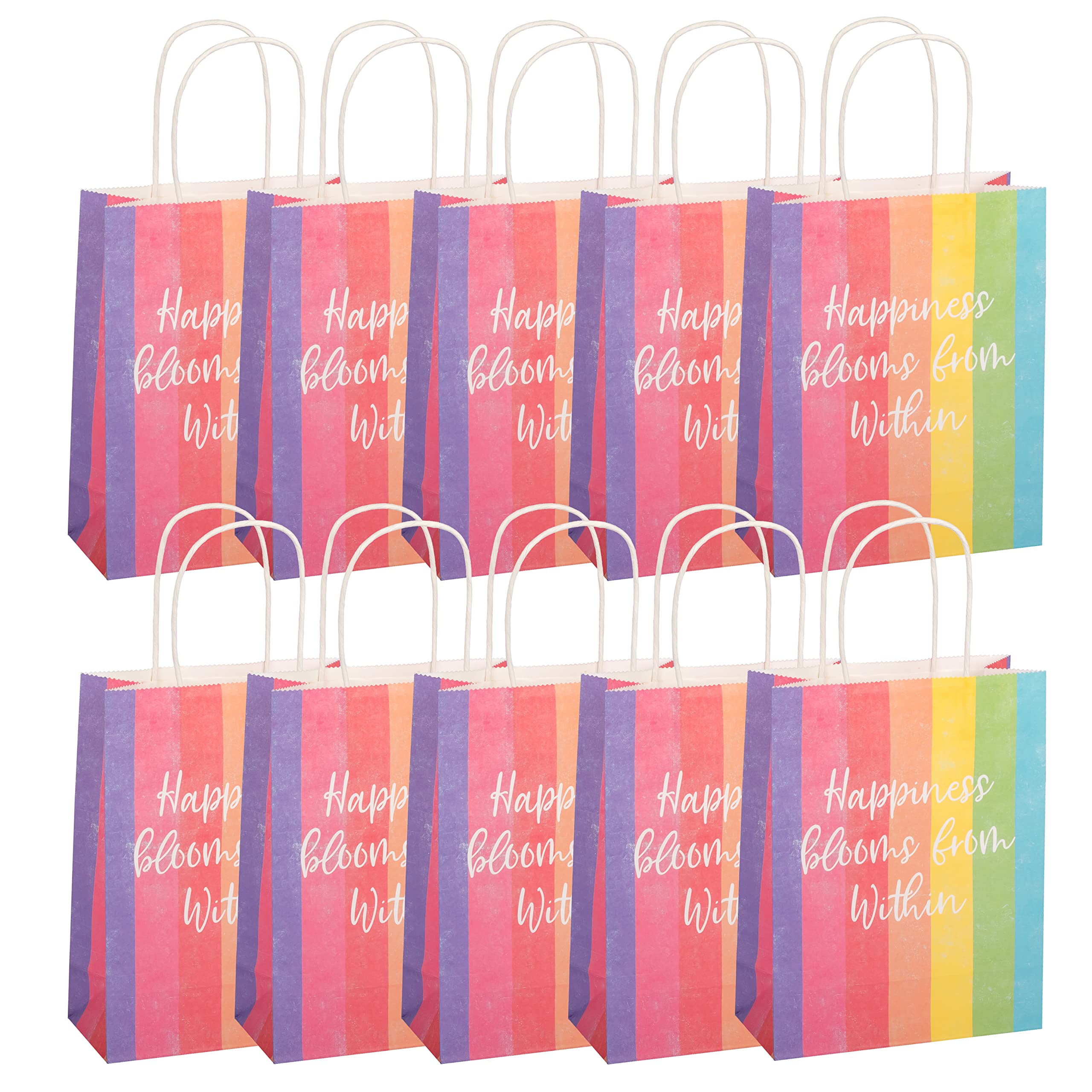 Idena 90059 Rainbow Gift Bag Pack of 10