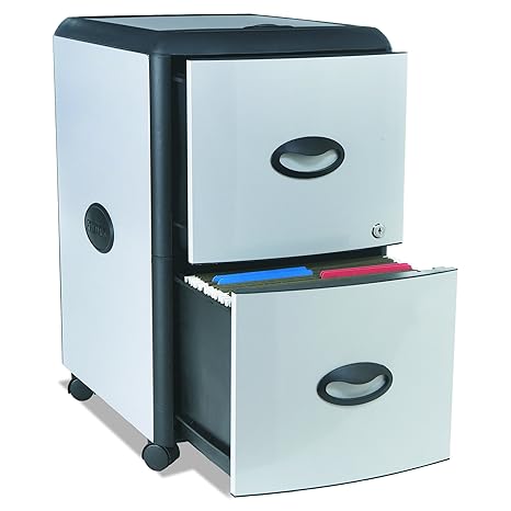 All Steel Lock And Key Storex Plastic 2 Drawer Mobile File Cabinet