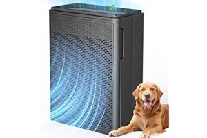 YARIKI Air Purifiers for Home Pets Covers Up to 1500 Sq Ft,H13 Hepa Filter with Washable Pre-Filter,Pet Hair Dander Smoke Air Cleaner,22 dB Quiet Sleep for Living Room Bedroom Kitchen,P280 (Black)