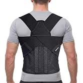 TitanGuard Full Back Posture Corrector for Men &ndash; Pull-Back System Posture Brace &ndash; Wide Soft Straps, Breathable Mesh, Adjustable Support for Slouching, Rounded Shoulders &amp; Upper Spine Pain Relief