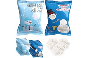 4E's Novelty 50 Packets Mini Marshmallows Individually Wrapped Packs for Hot Cocoa Toppers Christmas Marshmallows For Hot Chocolate Bar Supplies Party Candy Treats Stocking Stuffer Snacks (2 Assorted)