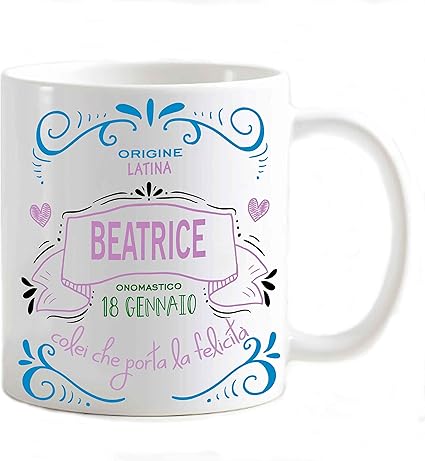 Csm Informatica Tazza Mug Nomi Femminili Nome Beatrice Amazon It Casa E Cucina