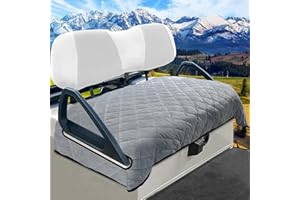 YOKYHOM Golf Cart Seat Covers, Golf Cart Seat Towel Blanket, Short Plush Surface, Soft and Comfortable, Suits EZGO, Yamaha, Club Car and Other 2-Seat Golf Carts, 51"x 30.5", Light Gray
