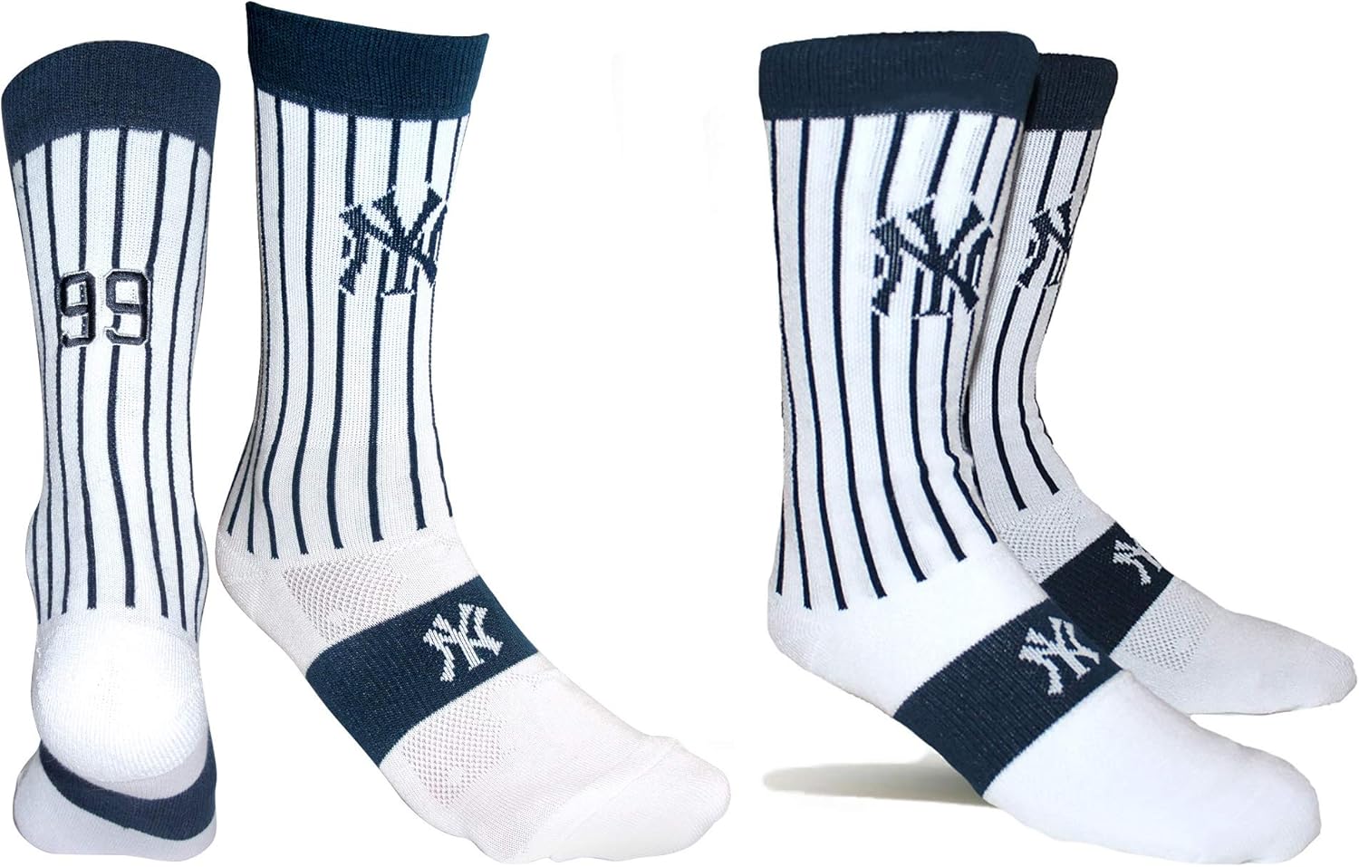 PKWY by Stance MLB Men's 2Pack New York Yankees & Aaron Judge 99 Player Uniform Socks (XLarge