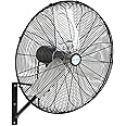 BILT HARD 6500 CFM 24in. High Velocity Industrial Wall Mounted Fan, 3-Speed Oscillating Heavy Duty Air Circulator for Commercial Use, Garage, Warehouse, Factory and Jobsite - UL Listed