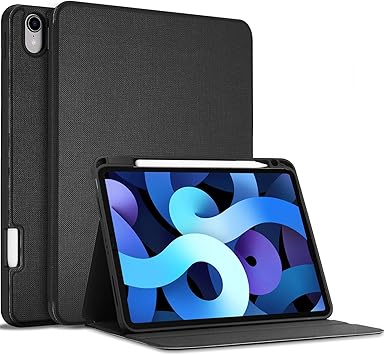 Amazon Com Procase New Ipad Air 4 Case Latest Model Ipad 10 9 Inch 2020 Case With Pencil Holder Slim Protective Folio Stand Cover For Ipad Air 4th Generation 10 9 Inch 2020 Release Black Electronics