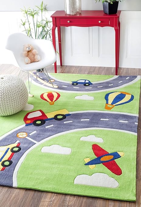 green kids rug