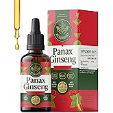 HERBAMAMA Panax Ginseng Root Tincture - Vegan Energy Support with Korean Red Ginseng Extract Liquid Drops - Non-GMO, Alcohol & Sugar-Free Immune Support Supplement - 28-Day Supply