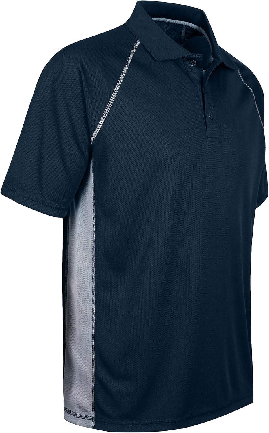 Men's Short Sleeve Moisture Wicking Performance Golf Polo Shirt, Side Blocked, Tall Sizes: M-7XL: Clothing