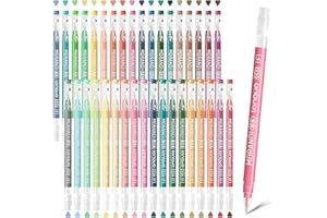 Joyask Gel Pens For Coloring, 36 Pack Colored Pens for Black Paper & White Paper, 0.6MM Fine Point Pens for Coloring, Writing, Drawing, Journaling, Note Taking, Office, Home