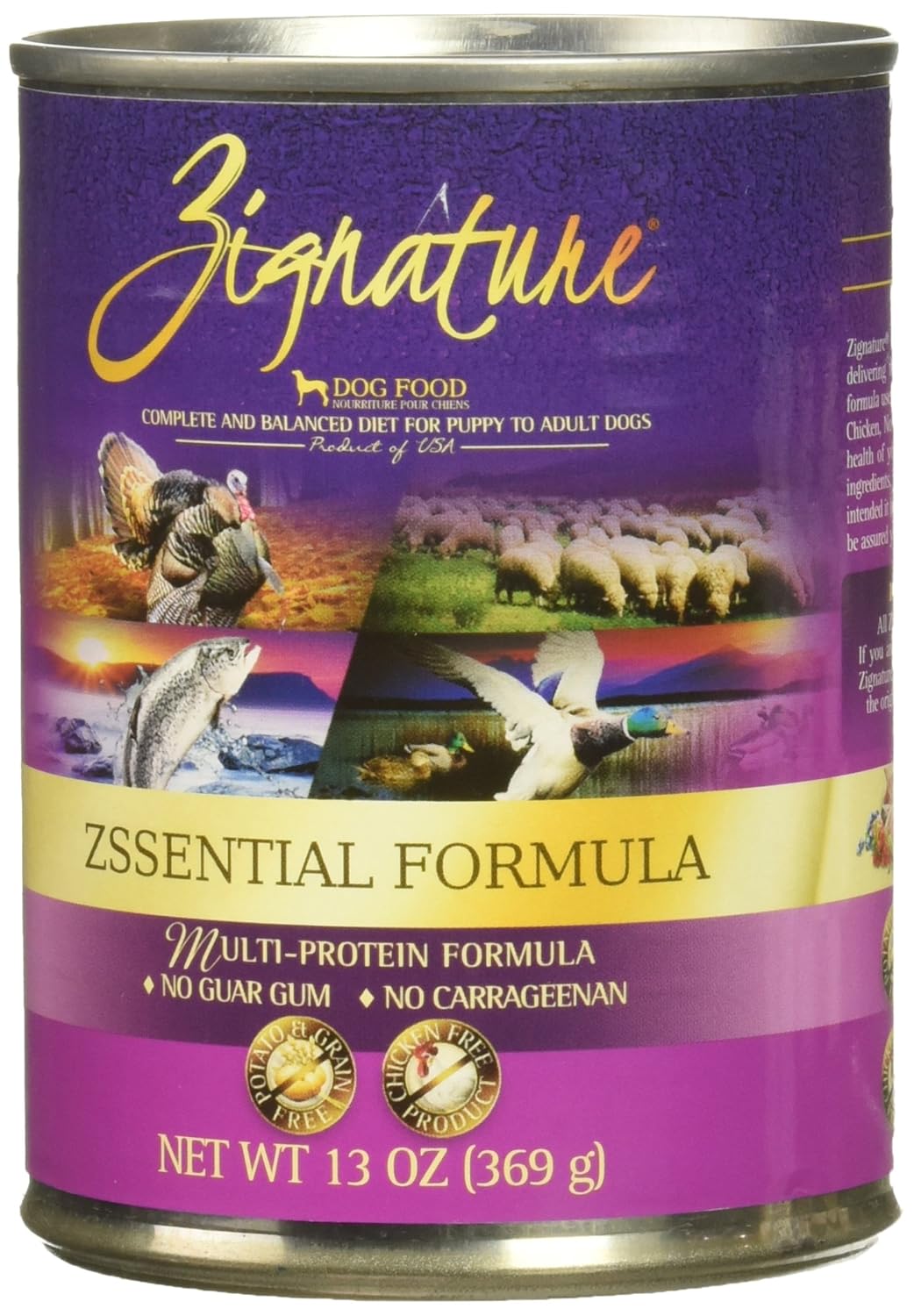 Zignature Zssential Multi-Protein Formula Grain-Free Canned Dog Food