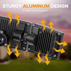 LUTEC 75W 8000 Lumen Floods Light Outdoor, Switch