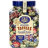 Walkers' Nonsuch Assorted Toffees &amp; Chocolate &Eacute;clairs | Contains English Creamy, Milk &amp; Dark Chocolate Covered, Banana Split &amp; Milk Toffees | Traditional British Candy | 44.09 Oz (1.25kg)