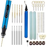 Resin Polishing Tools Kit,Electric Resin Drill Kit,Rotary Pen with Bits & Deburring Tool for Keychain Making,Jewelry Art,Resin Duberring, Drilling,Polishing,Buffing,DIY