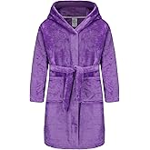 Girls Fleece Hooded Robes Kids Warm Bath Robe for Girls Soft Fuzzy Bathrobe
