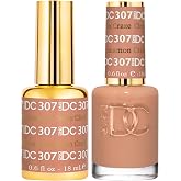 DND Gel Nail Polish Duo, Brown | Matching UV/LED Gel Polish &amp; Air Dry Lacquer Set, Chip-Free Long Lasting Brown Nail Color, Easy Soak Off Removal