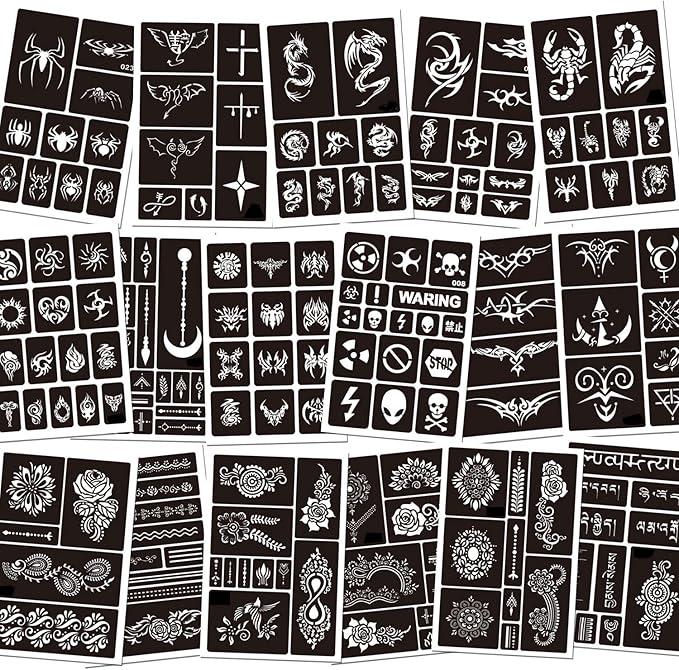 temporary tattoo stencils and ink