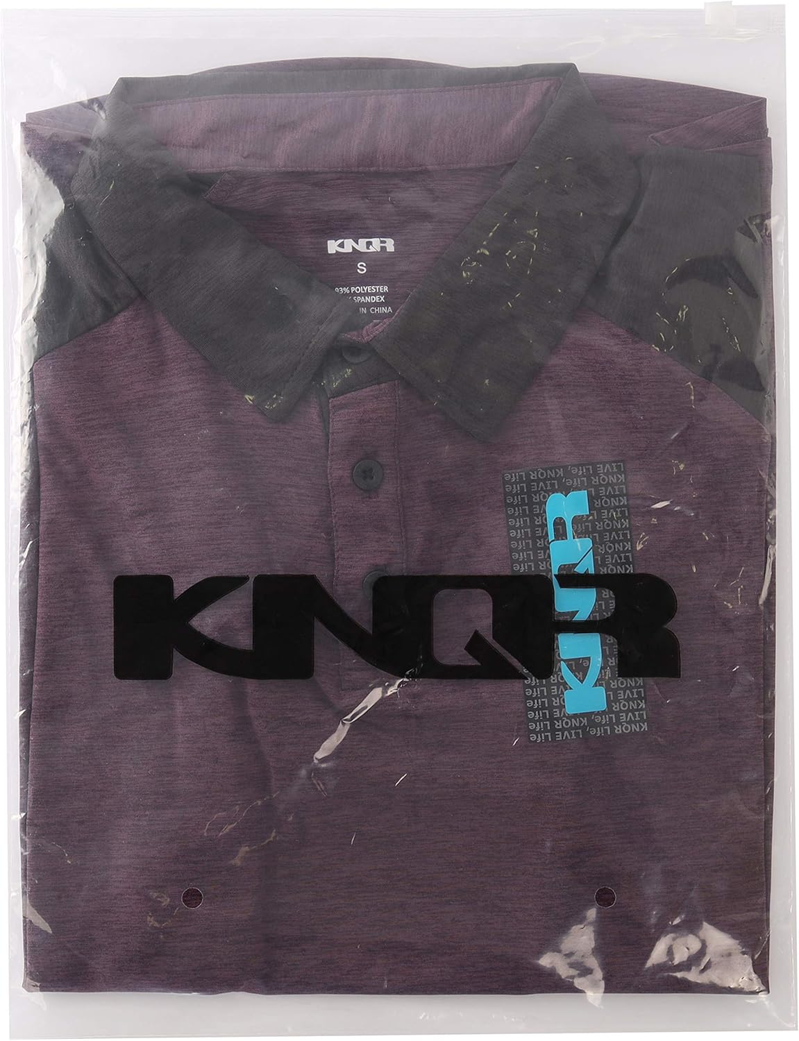 KNQR Mens Lightweight Soft Quick Dry Athletic Workout Running Golf Polo T Shirt: Clothing