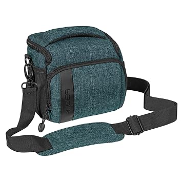 PEDEA DSLR-Kameratasche 'Fashion' Fototasche für Spiegelreflexkameras mit wasserdichtem Regenschutz, Tragegurt und Zubehörfäc