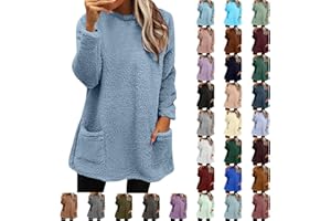 PIFAME Oversized Sweaters For Women Casual Fleece Fuzzy Faux Shearling Warm Winter Outwear Jacket Shaggy Coat Cute Sweater