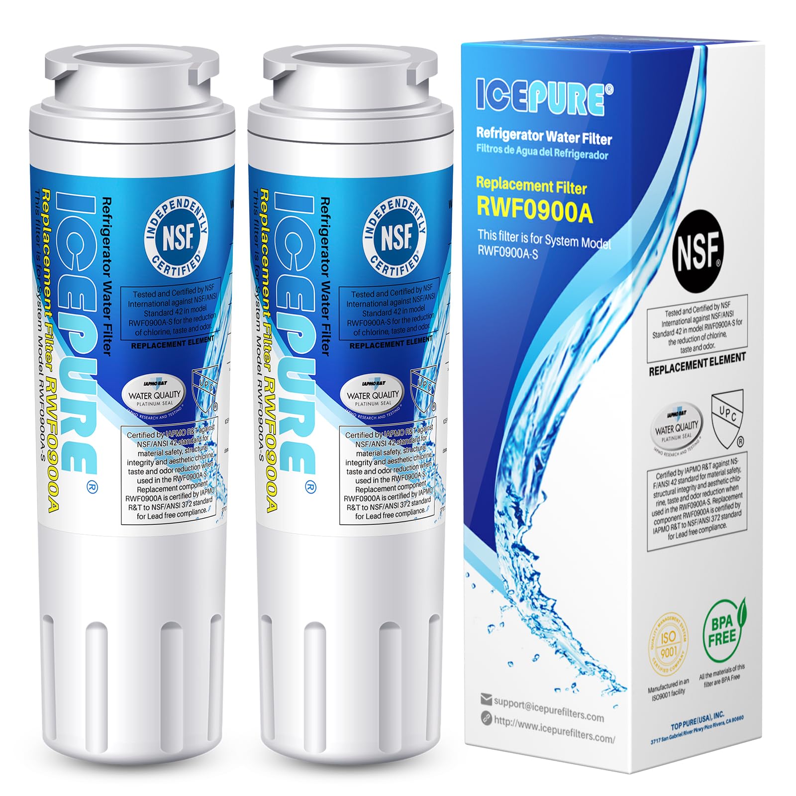 ICEPURE UKF8001 Replacement for Whirlpool Filter