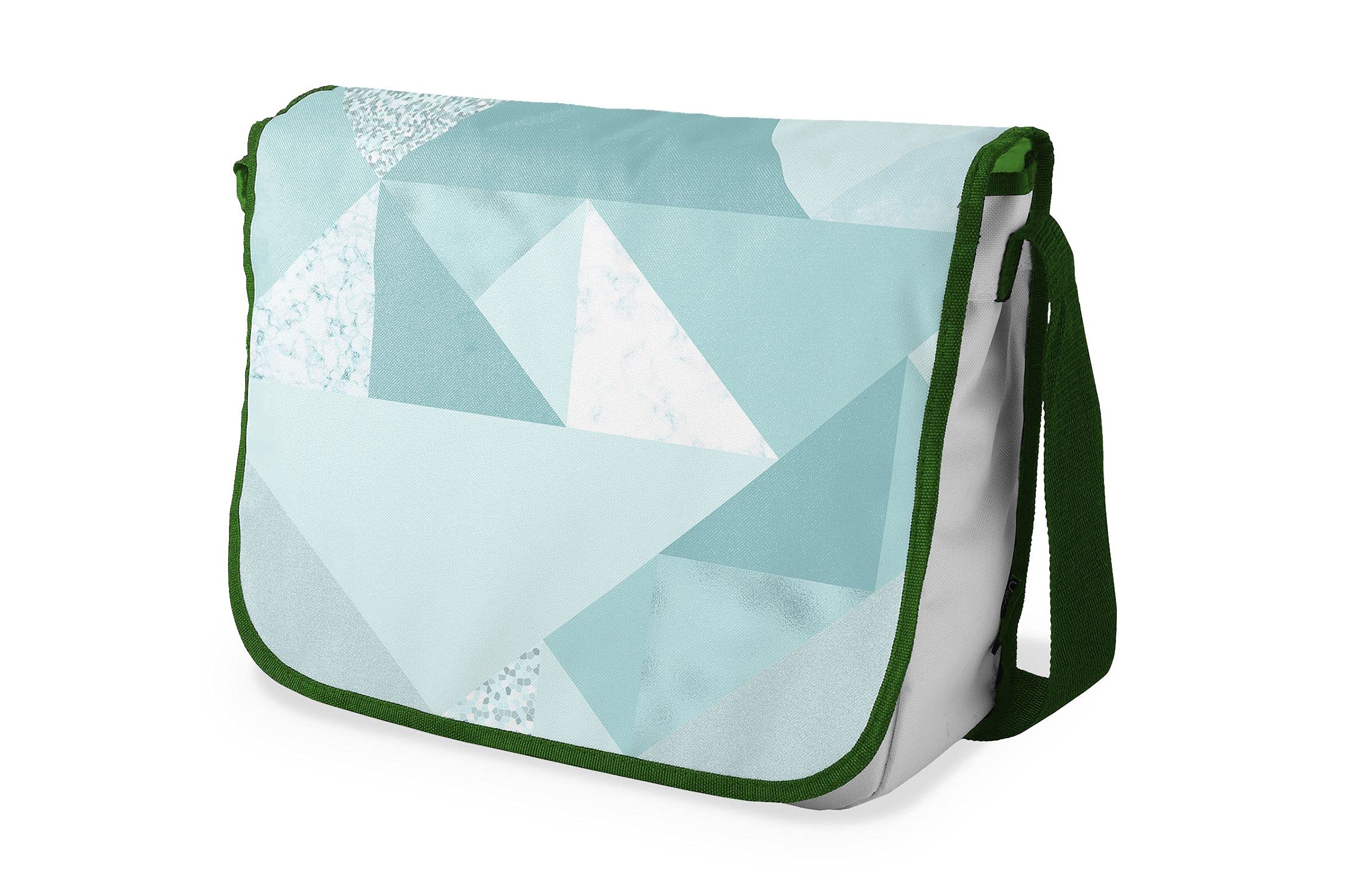 Bonamaison Digitally Printed Messenger School Bag with Khaki Strap for Students, Cross Body Bag, Courier Bag, Shoulder Bag for School, Back to School, Size: 29x36 Cm