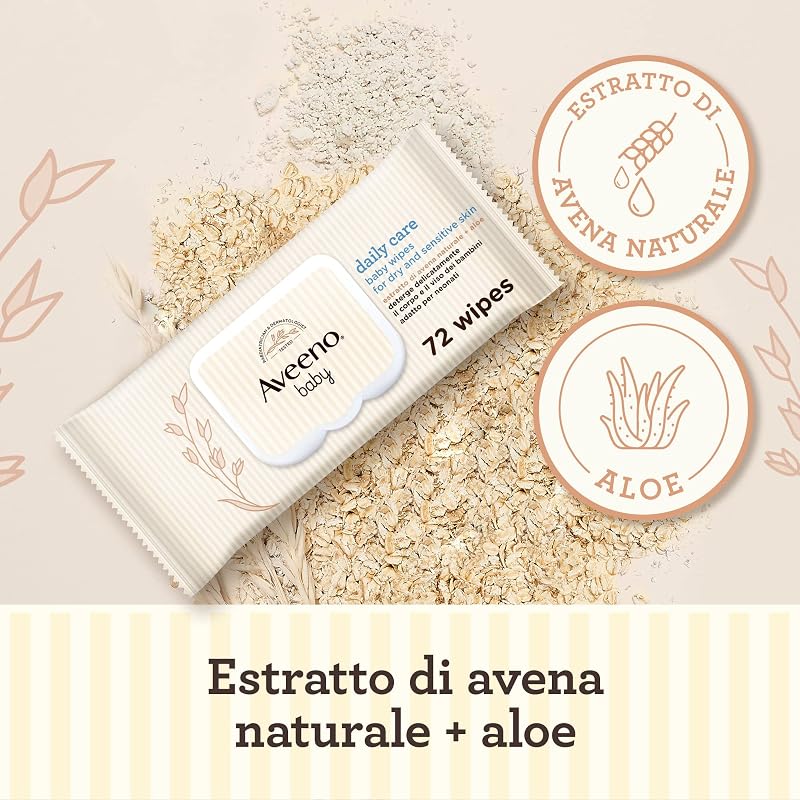 Daily Care Salviettine umidificate, Per pelli secche, 72 pezzi
