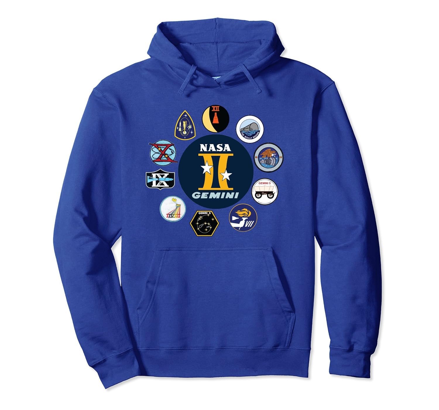 Project Gemini Missions Patch Badge NASA Hooded Sweatshirt- TPT