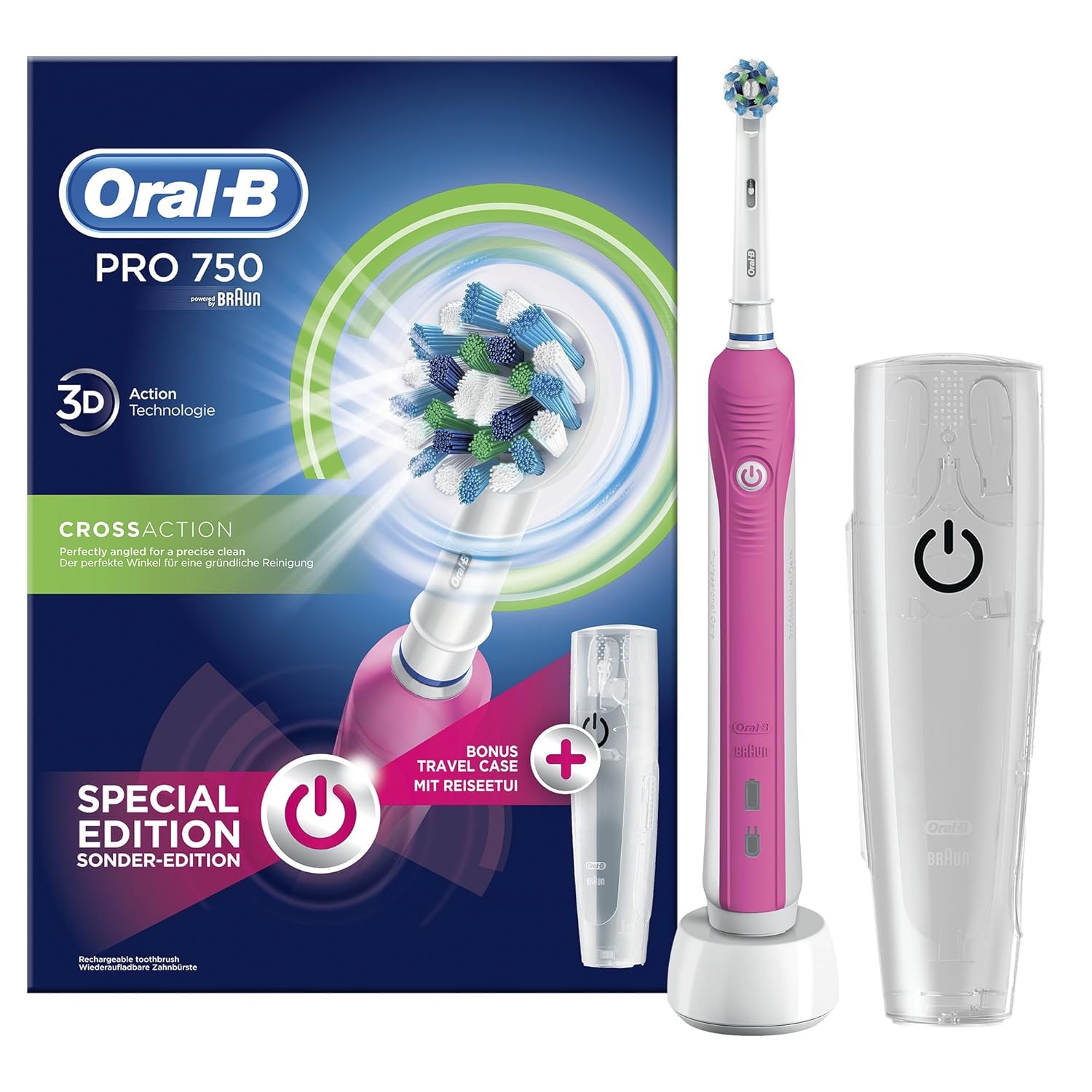 Oral B PRO CrossAction Cepillo eléctrico recargable pack regalo