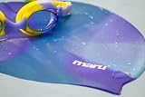 Maru Silicone Swim Cap Blue Shades – One Size Fits All Adults & Kids view 4