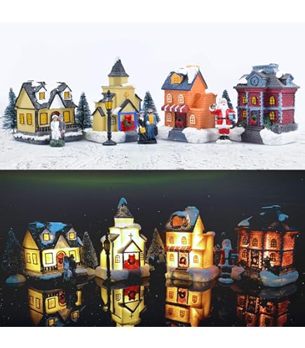 Snowy Holiday Village ライトと音楽付き　コストコ Amazon.com: Animated Village Snowy Holiday Village