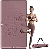 WOHAO Large 76"x40"x0.4" Yoga Mat - Extra Width & Thick Non-Slip Exercise Mat, Versatile for Stretching, Yoga Studio, Gym, Home & Indoor/Outdoor Workouts