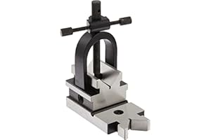 Fowler 52-475-050 Hardened Steel All-Angle V-Block and Clamp, 1.3175" Holding Capacity