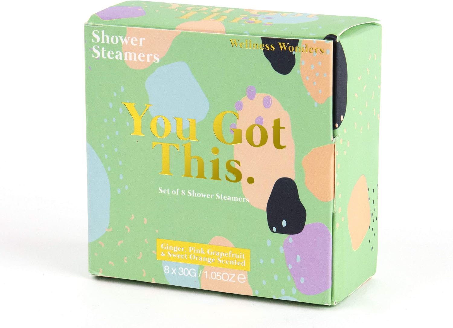 You Got This Shower Steamers - Ginger, Grapefruit and Orange Scented Wellness Wonders - Pack of 8 Shower Bombs - Pampering Gift Idea