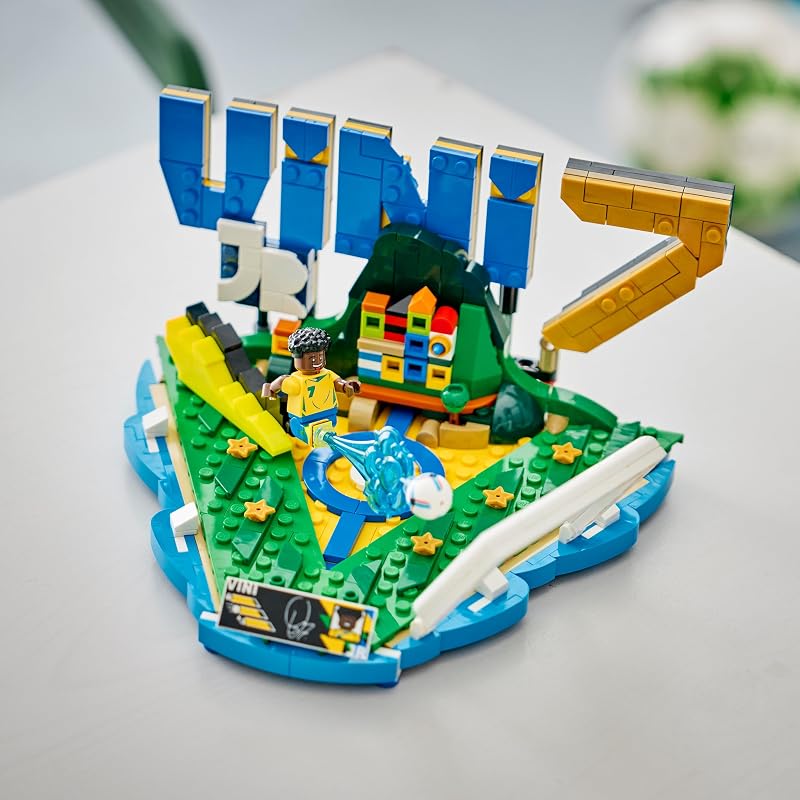 Editions Vini Jr.: Fenómenos del Fútbol - Juguete de Construcción con Minifigura de Futbolista - Decoración de la Habitación - Regalo de Fútbol para Niños y Niñas de 10+ Años - 43027