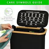 Nest Zest 60L Slim Laundry Basket with Lid Black Bamboo Rim Oxford Fabric view 4