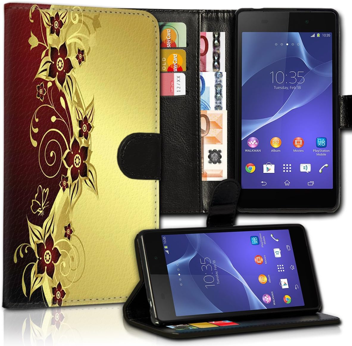 Wicostar Wallet Book-Style Flip Case Cover Shell for the HTC One – A9 Version UMV28 Design2