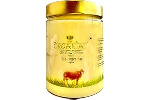 Organiac Gir Cow Ghee Grass Fed Ghee Butter, 500 gram, Keto, Pasture Raised, Nutritious, Hand Churned Ghee, Organic, Clarified Butter