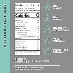 LMNT Zero Sugar Electrolytes - Raw Unflavored Salt
