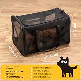 Conlun Soft-Sided Dog Carrier Bag 51x31x31 cm Up to 9 kg Black view 2