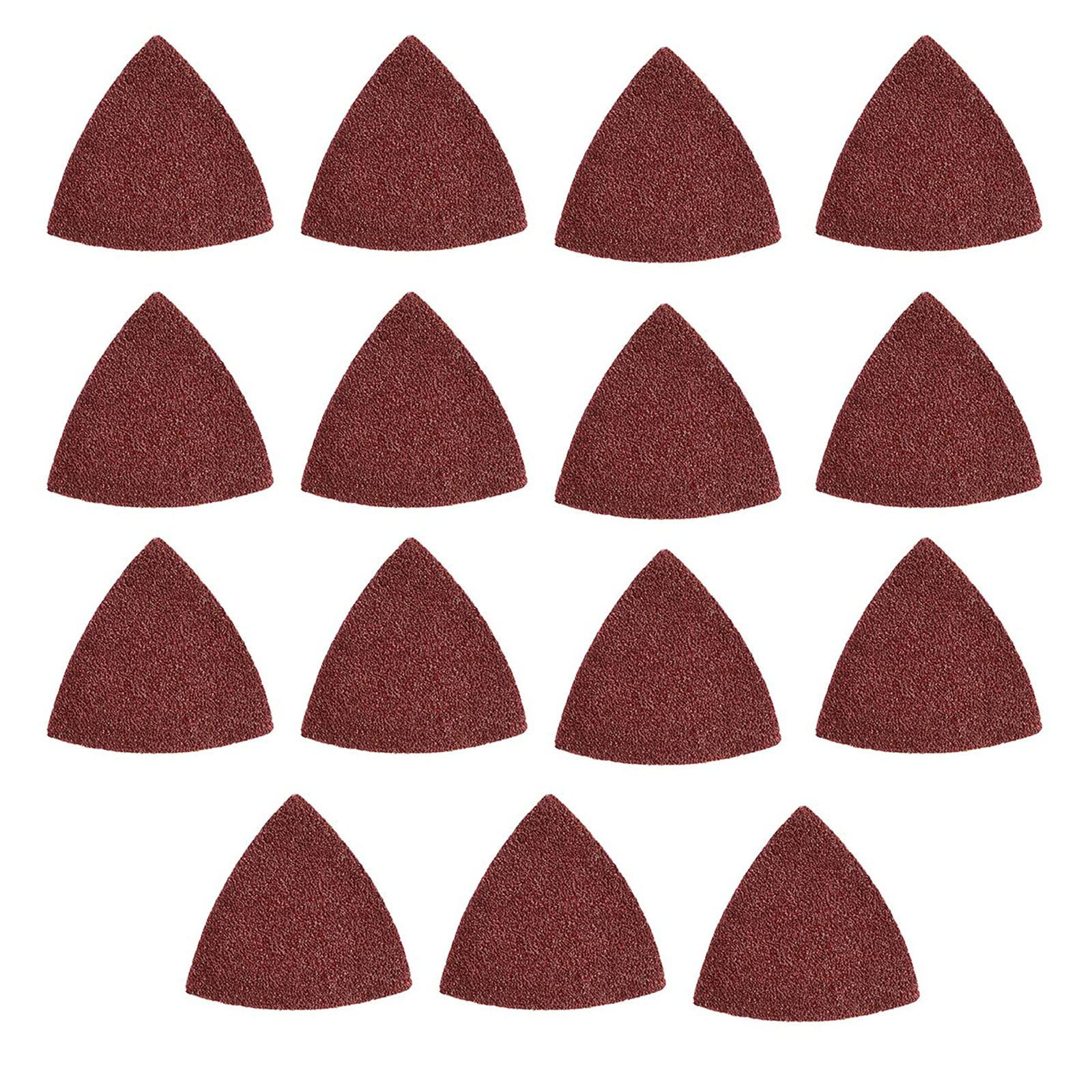 TA-VIGOR 15Pcs 80 Grit Detail Sander Sandpaper Triangular Sanding Hook and Loop Abrasive Paper Multi Tool Sanding Pad for Wood Furniture, 80# 83x83x83mm