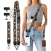 Sukyerios Gothic Skull Moon Phone Lanyard Crossbody Wrist Neck Strap Women | Adjustable Cell Phone Lanyard for Travel Cruise, Detachable, Cute Wristlet Strap, For Phone Case Key ID Badge, Accessories