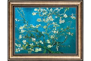 Dimensean Stamped Cross Stitch Kits Full Range of Embroidery Patterns Starter Kits for Beginners Adult or Kids DIY Cross Stitches Needlepoint Kits 11CT-Van Gogh Apricot Flower 19.7x26.4 inch