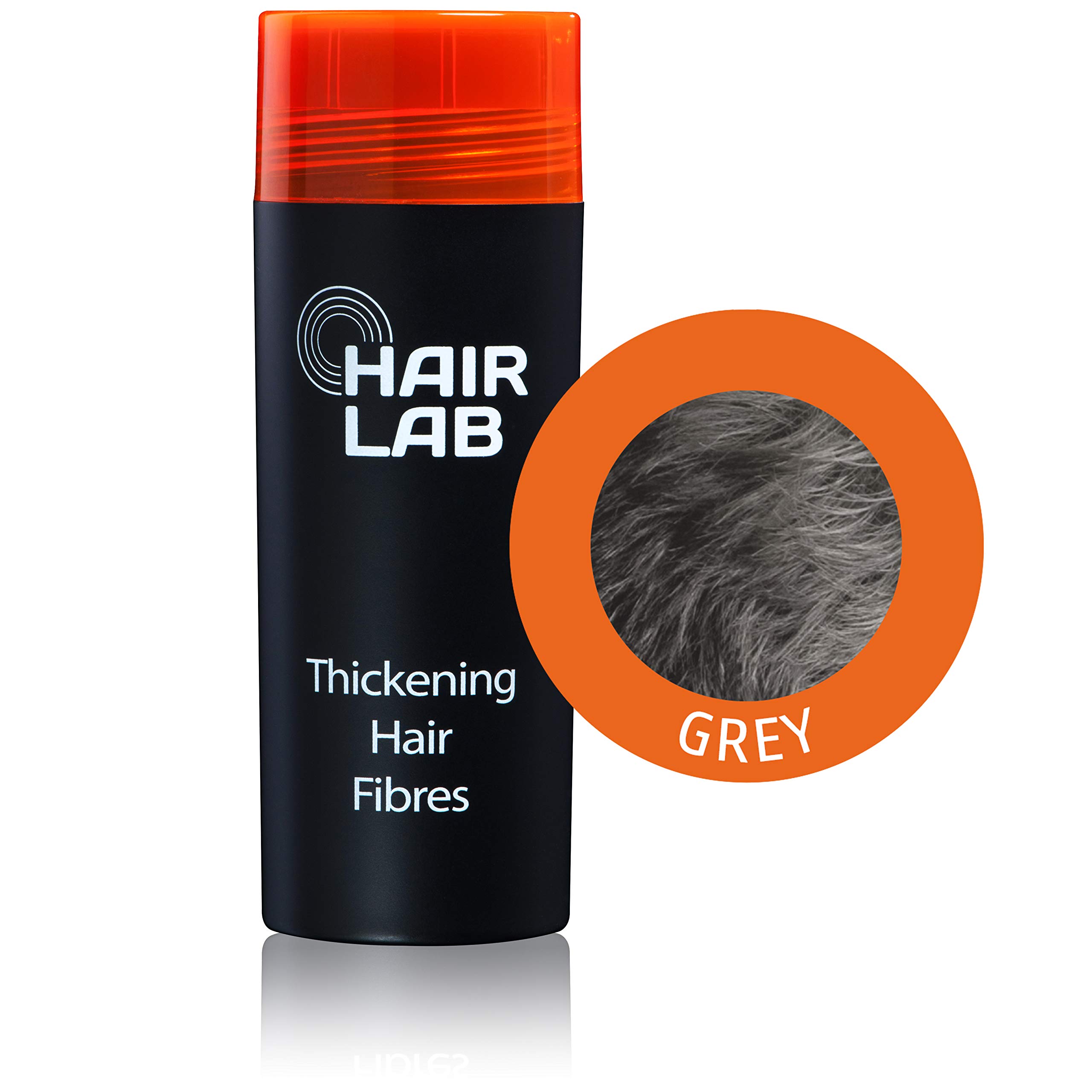 HairLab 100% Organic Hair-Thickening Keratin Fibres for Concealing Hair Loss and Thinning Hair - 30g Grey