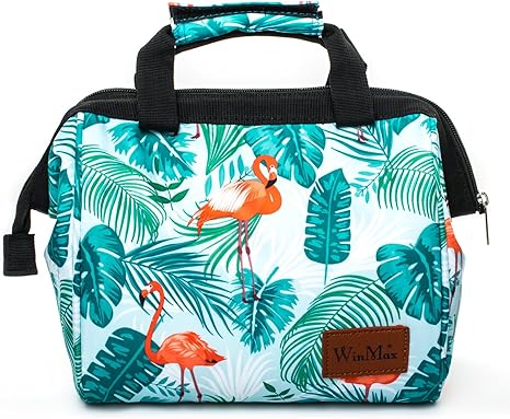 Amazon Winmax がま口 クーラーバッグ 保冷バッグ ランチバッグ 保冷 前ポケット付き おしゃれ 大容量 7l フラミンゴ ランチバッグ ランチ巾着 ランチベルト オンライン通販