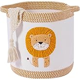 Baby Blanket Baskets Laundry Hamper Cute Lion Nursery Toy Storage Basket, Woven Cotton Rope Nursery Organization Bins For Girls Boys Kids Baby Shower Gifts Baskets