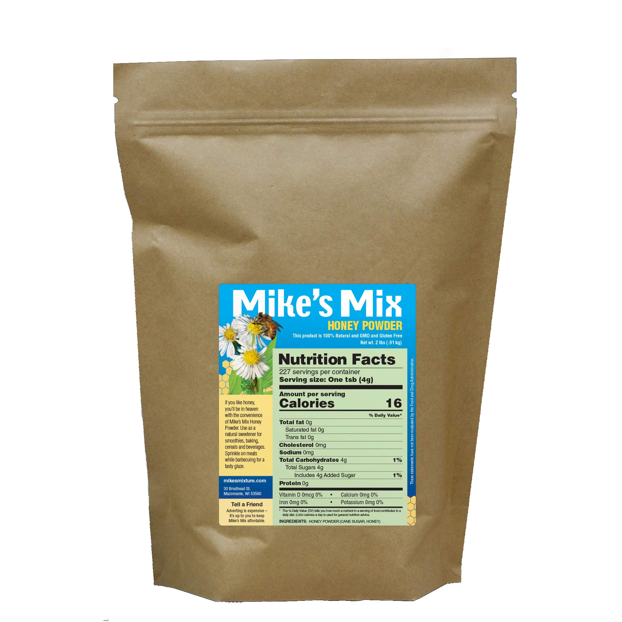 Mike's Mix Honey Powder, 2lb. Natural, Dehydrated- Buy  